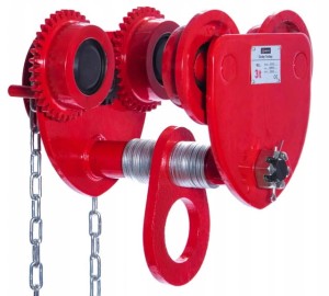 Wózek jezdny do suwnicy wciągarki regulowany z łańcuchem 3 T