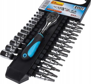 ZESTAW NASADEK 27 EL. 1/4 + GRZ. NIEBIESKI C1127