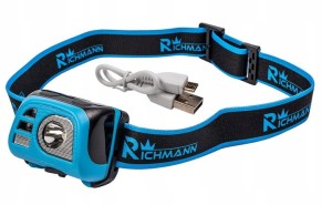 Latarka czołowa LED 5W CREE LED AKU USB C5904