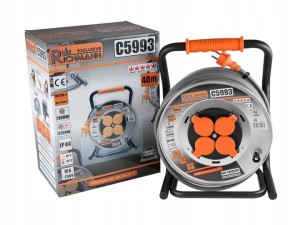 PRZEDŁUŻACZ BUDOWLANY BĘBNOWY 40M 3x2,5 CORONA