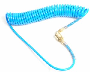 Wąż spiralny PU 8x5.5-5m z szybkozłączami