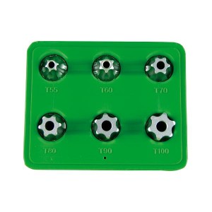 Nasadki Torx z otworem T55-T100, 6 szt. D.51410
